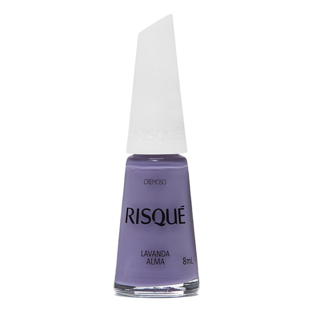 Esmalte Hipoalergênico Risqué Coloridos Cremosos Lavanda Alma 8ml