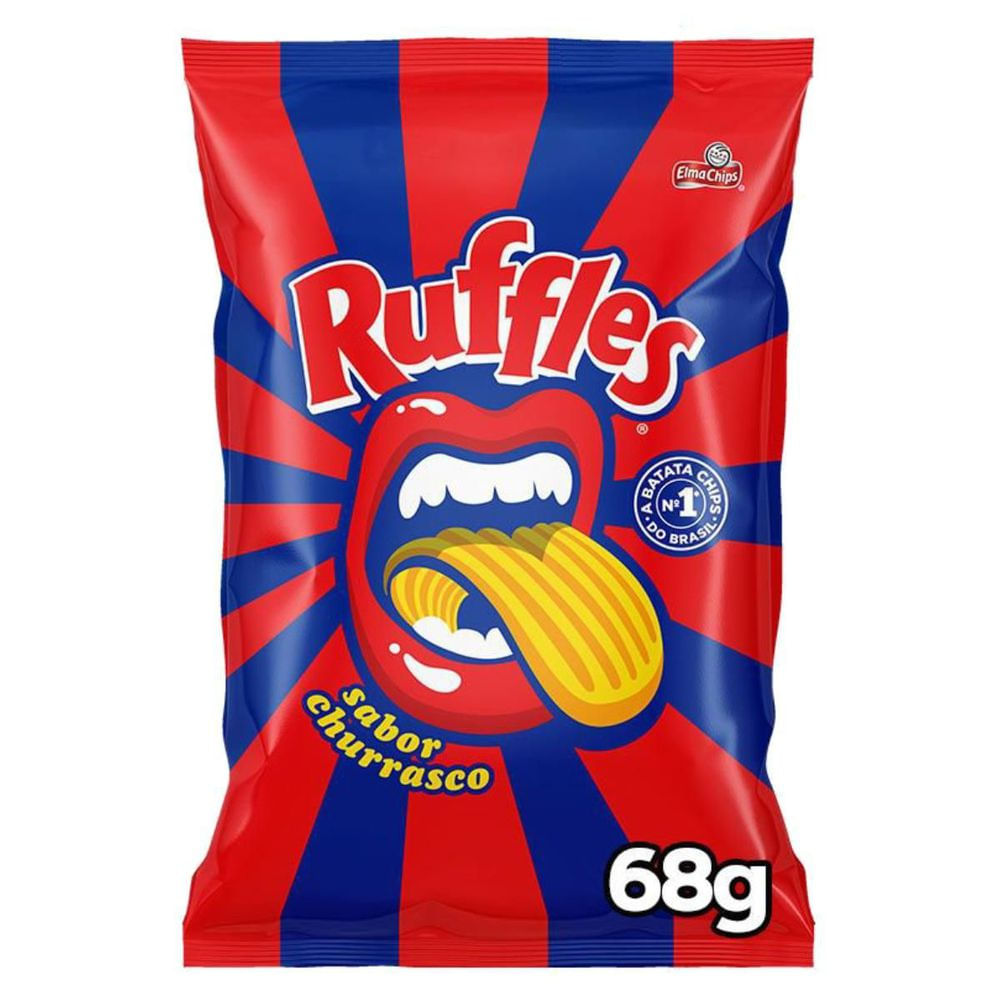 Batata Frita Ondulada Churrasco Ruffles 68g Sem Glúten
