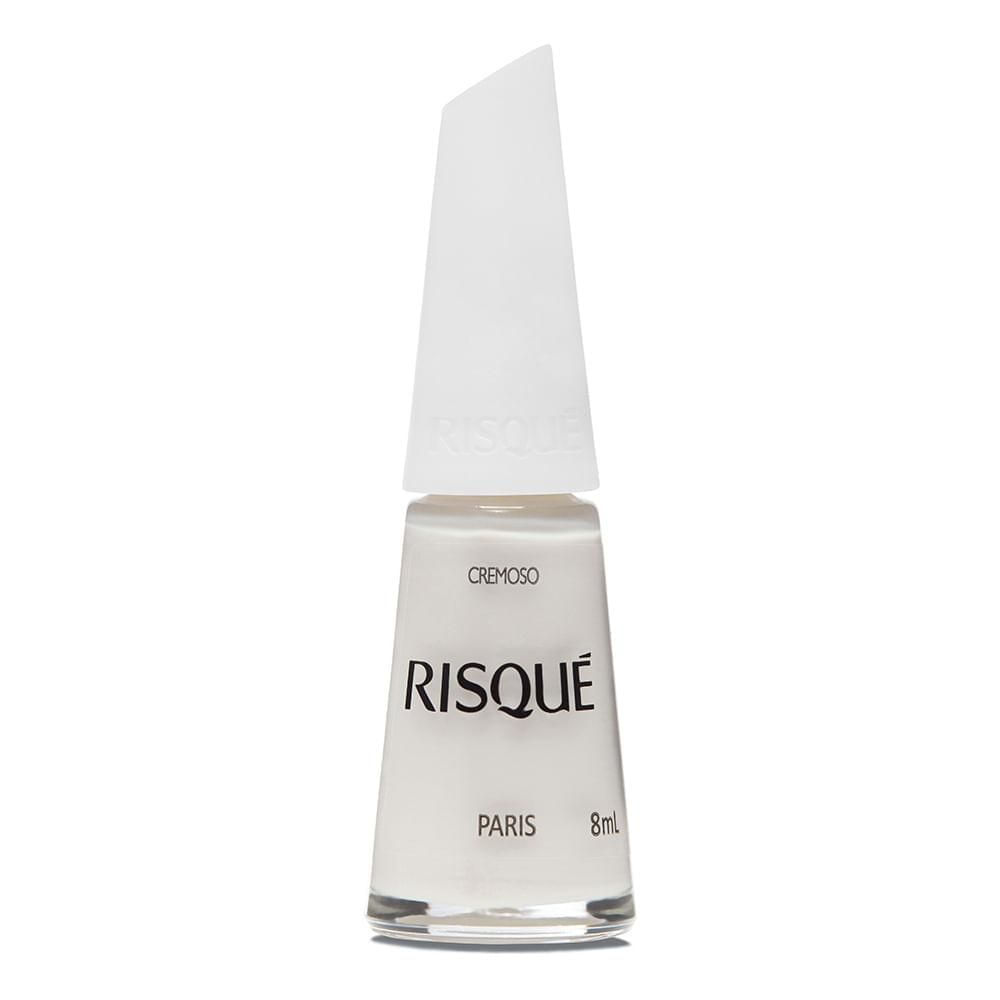 Esmalte Hipoalergênico Risqué Paris Branco Cremoso 8ml