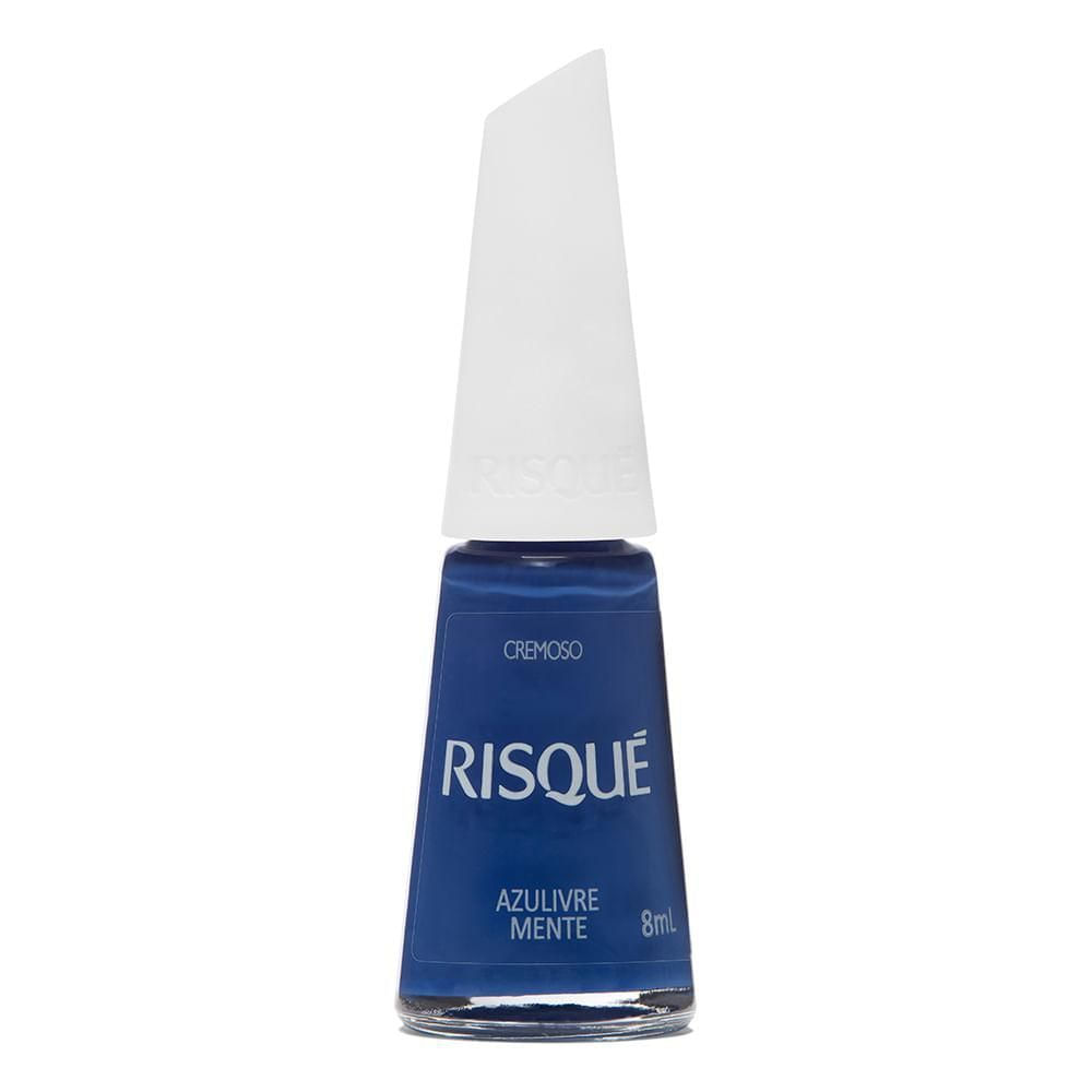 Esmalte Hipoalergênico Cremoso Risqué Azulivre Mente 8ml