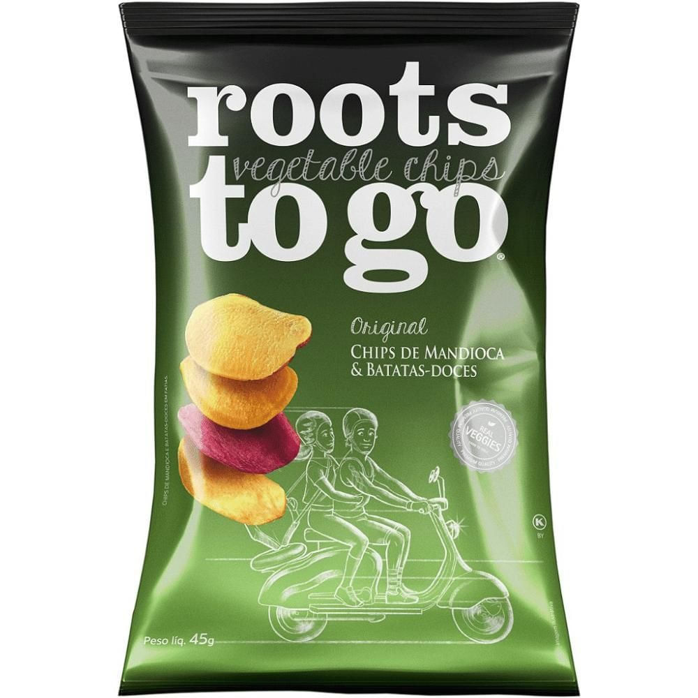 Chips Mandioca e Batata Doce Roots To Go 22g Vegano