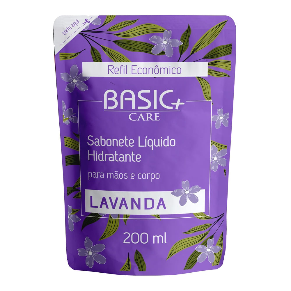Sabonete Líquido Hidratante Basic+ Care Lavanda Refil 200ml