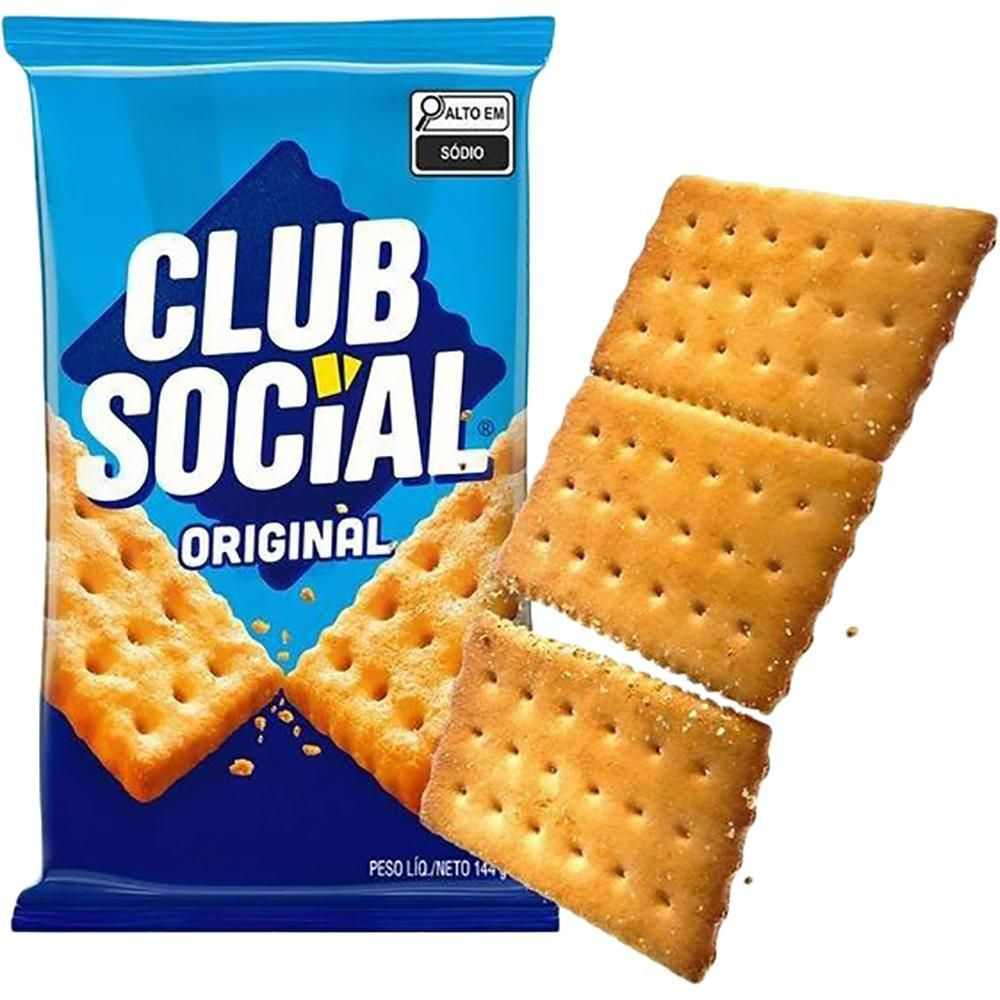 Biscoito Salgado Original Club Social 144g Multipack Integral
