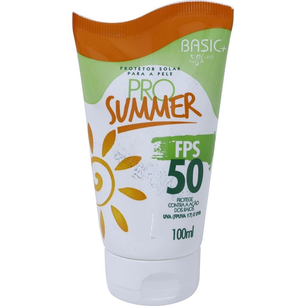 Protetor Solar Hidratante FPS 50 Basic+ Pro Summer 100ml