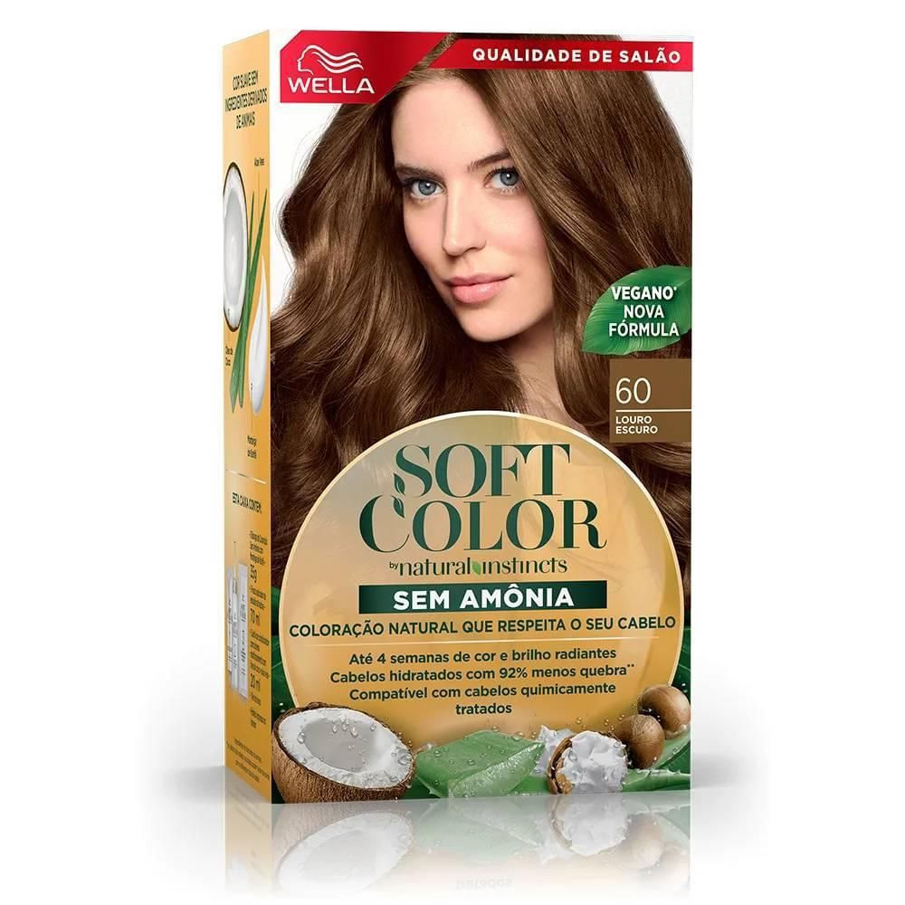 Coloração Semipermanente Louro Escuro 60 145ml Soft Color Wella Sem Amônia Vegano