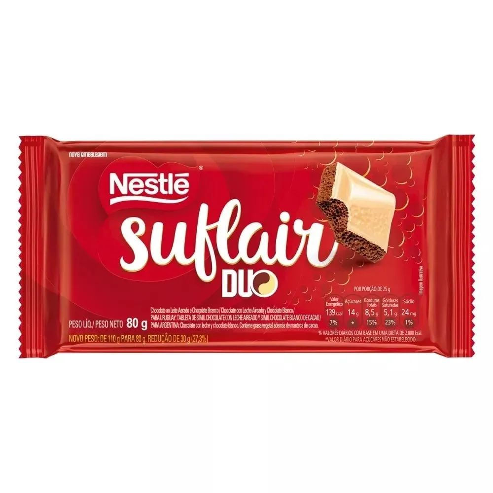 Chocolate Suflair Duo Nestlé 80g Aerado