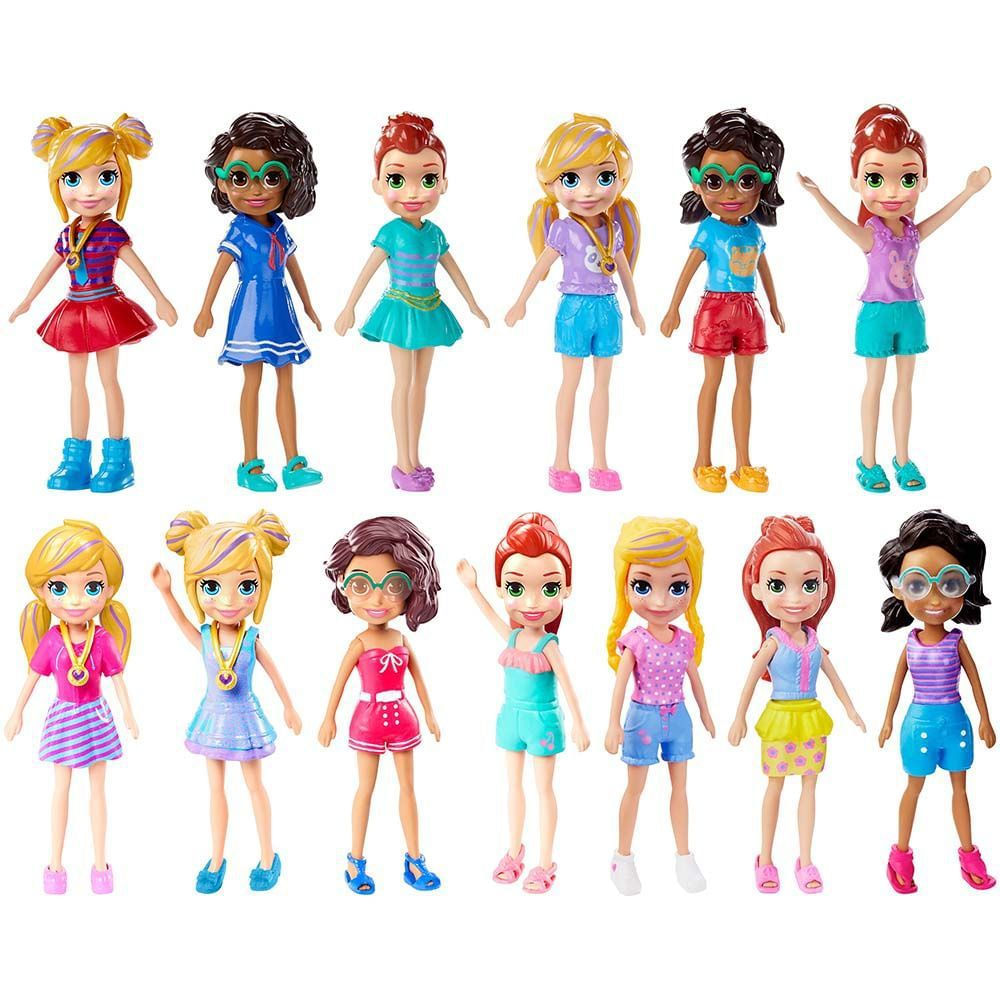 Mini Boneca Colecionável Mattel Polly Pocket Básica Sortida 10cm
