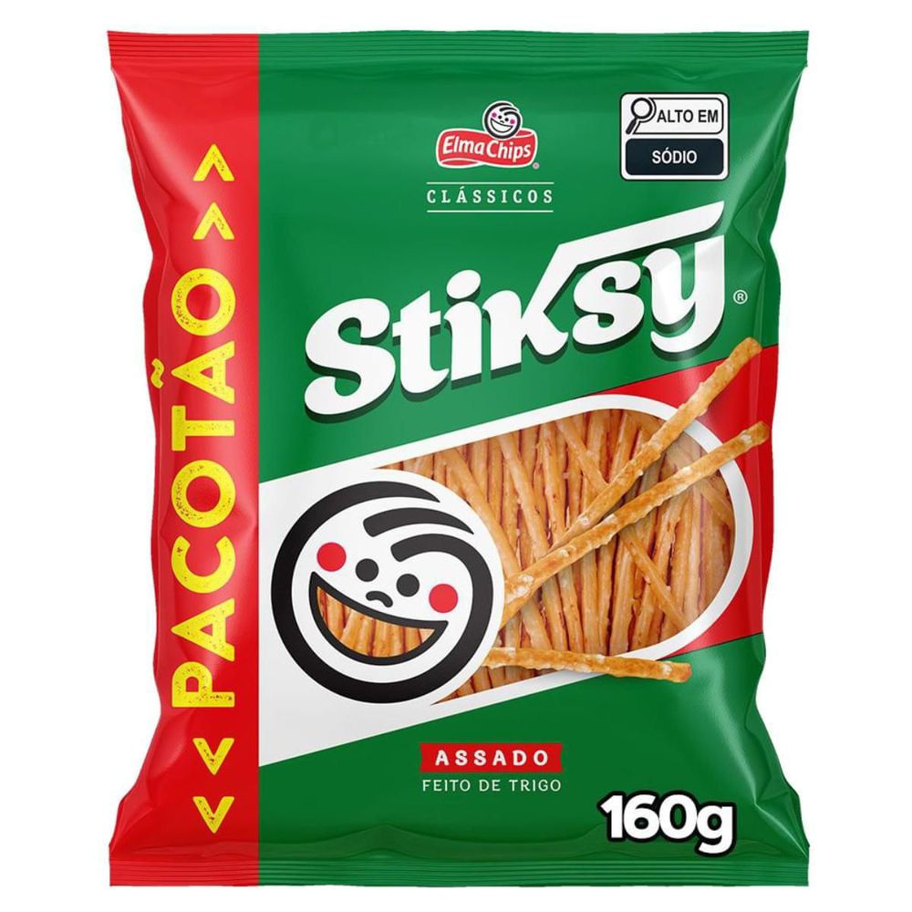 Salgadinho Palitinho Clássico Stiksy Elma Chips 160g Assado