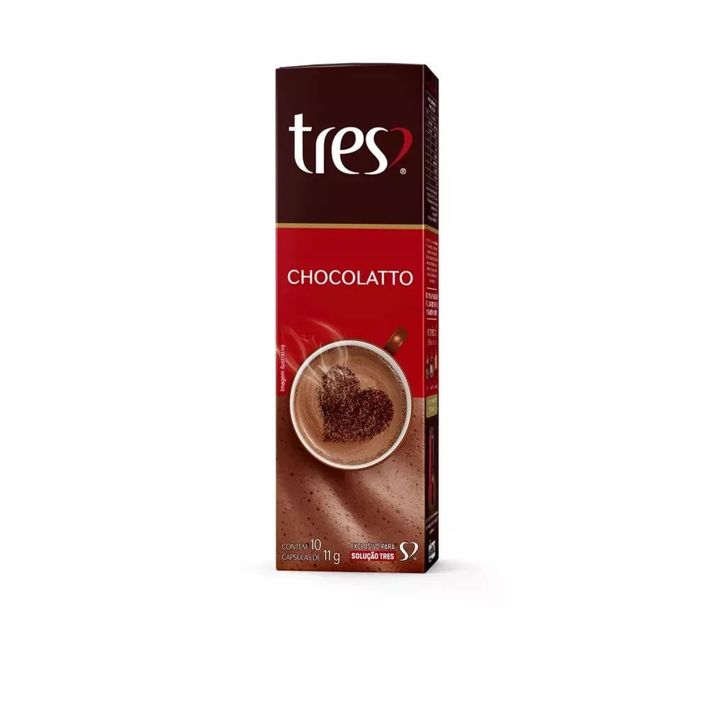 Bebida em Cápsula Chocolattto Três Corações 10 Unidades Cremoso