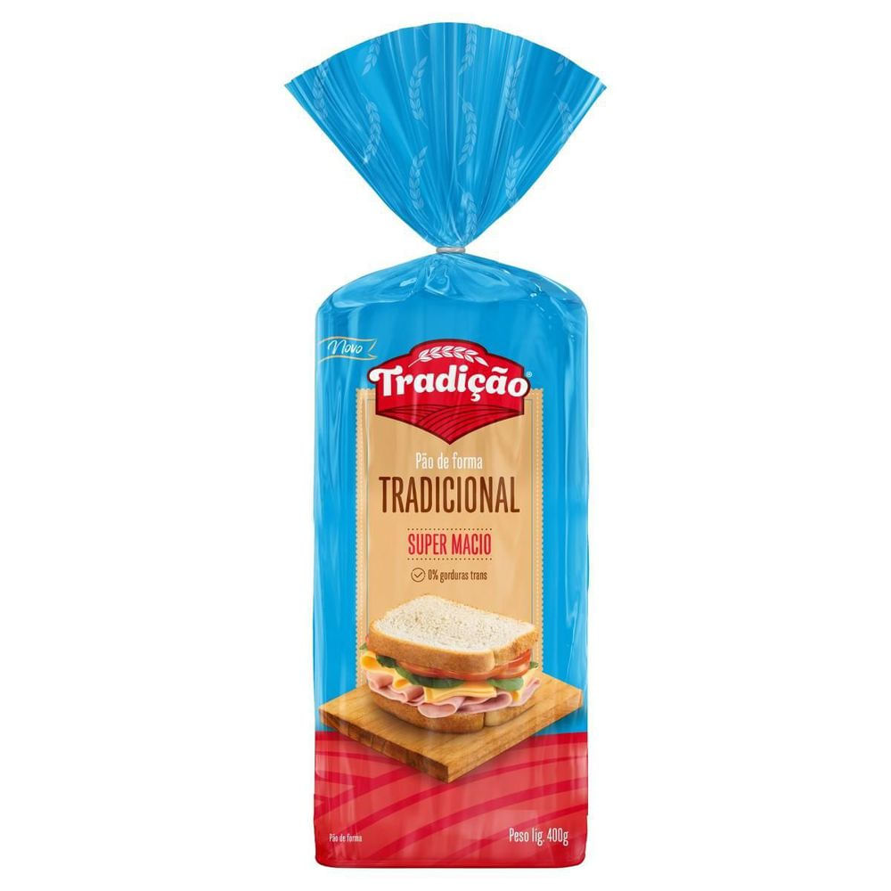 Pão de Forma Tradicional Tradição 400g Super Macio