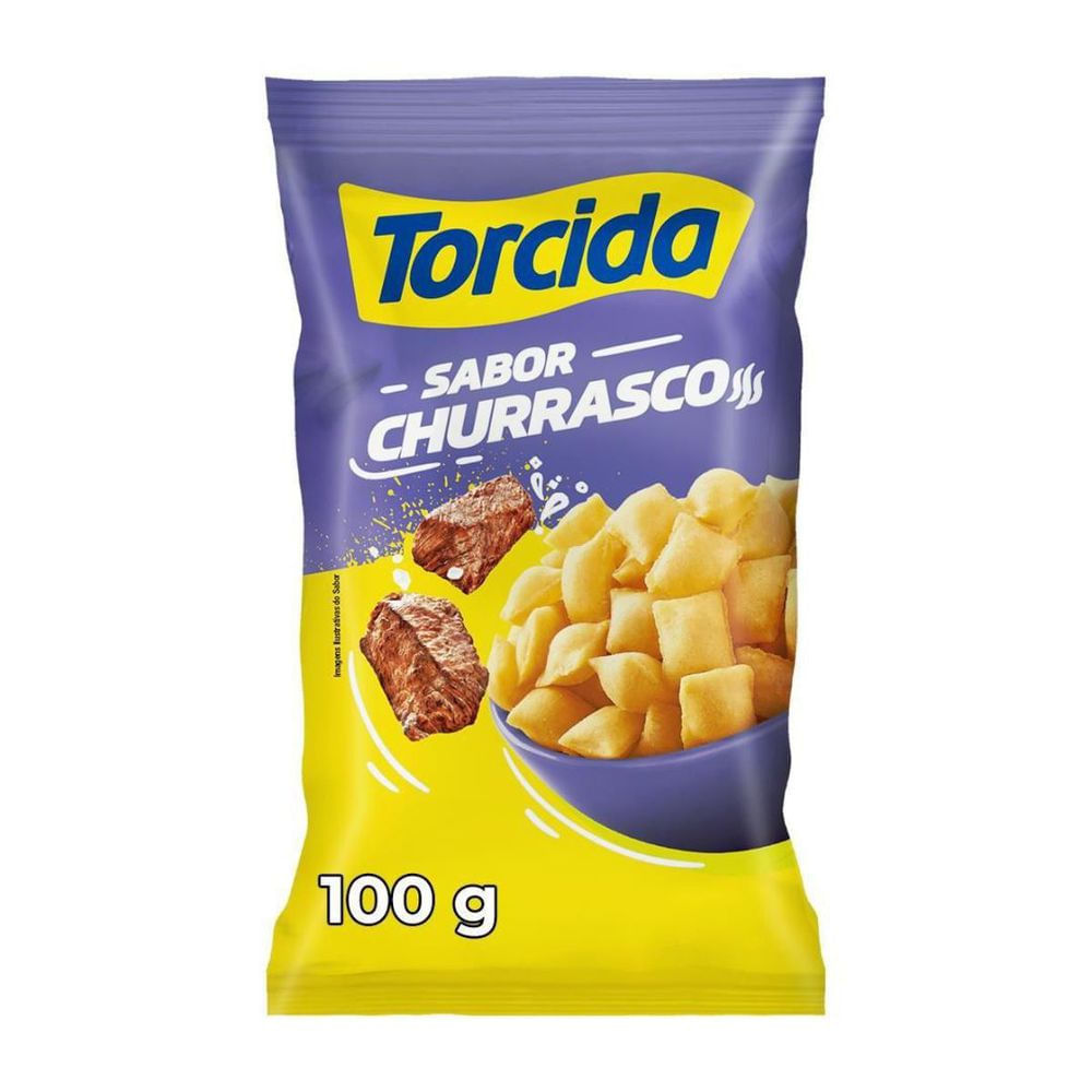 Salgadinho de Trigo Churrasco Torcida 100g Crocante