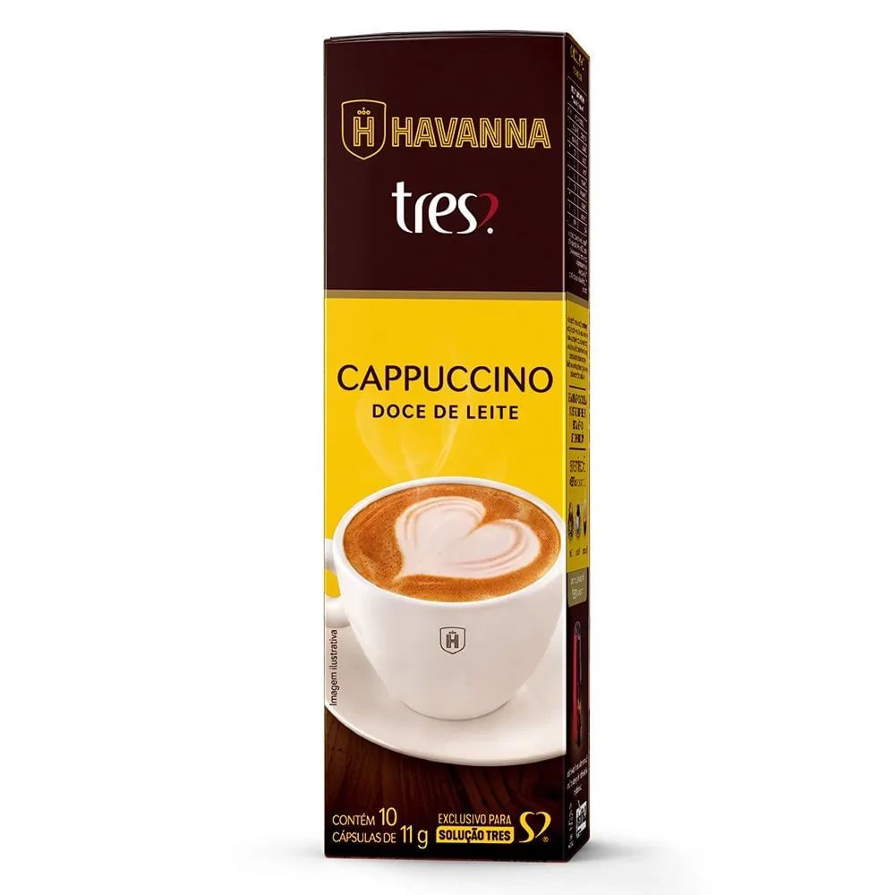 Cappuccino Doce de Leite Havanna Três Corações 10 Unidades Cremoso