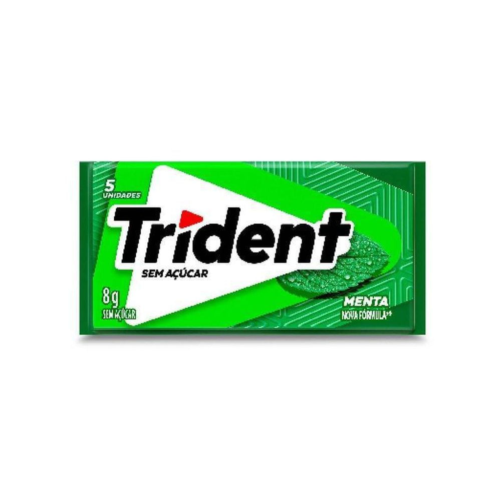 Chiclete Menta Trident 8g 5 Unidades Sem Açúcar