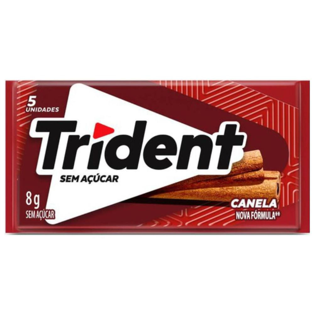 Chiclete Canela Trident 8g 5 Unidades Sem Açúcar