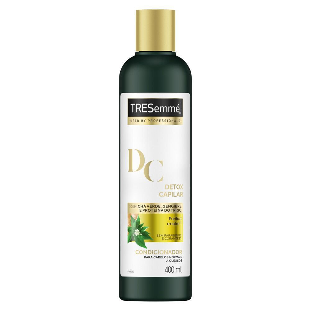 Condicionador Purificação e Nutrição 400ml TRESemmé Detox Capilar Cabelos Oleosos sem Parabenos