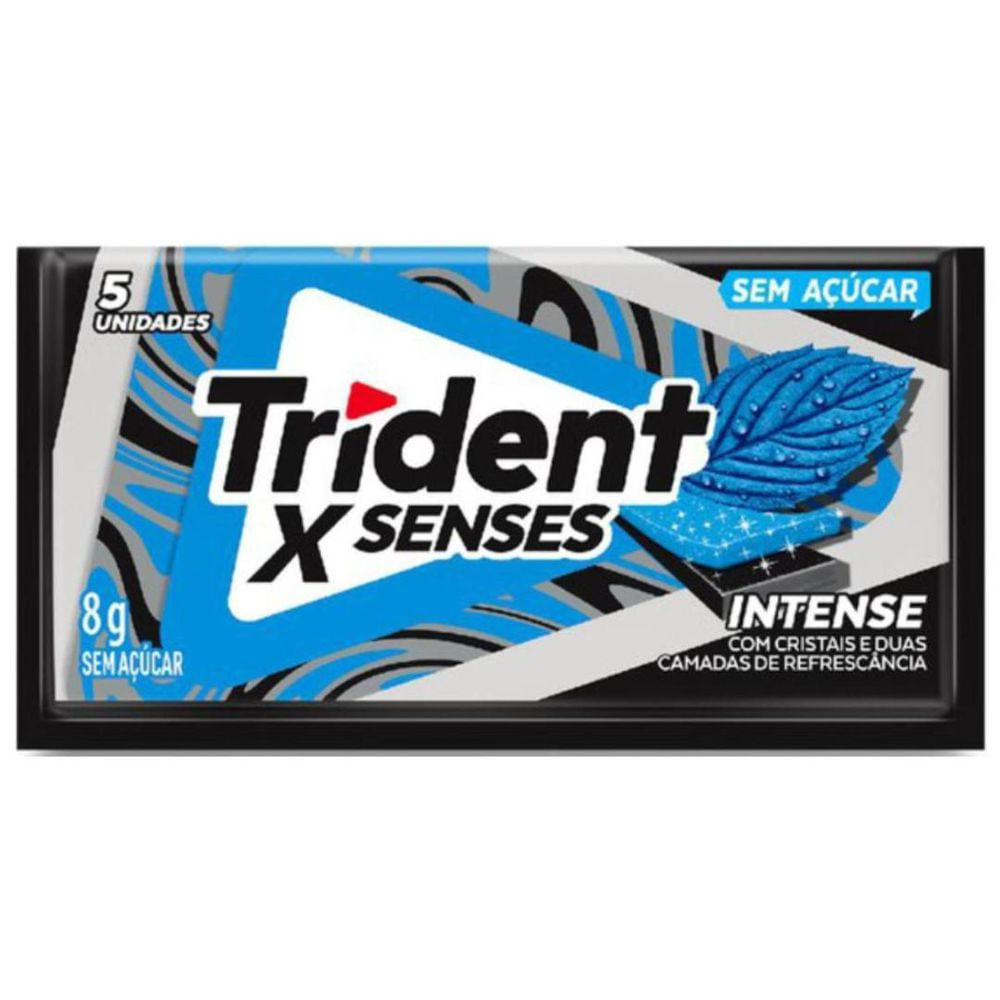 Chiclete Intense XSenses Trident 8g 5 Unidades Sem Açúcar