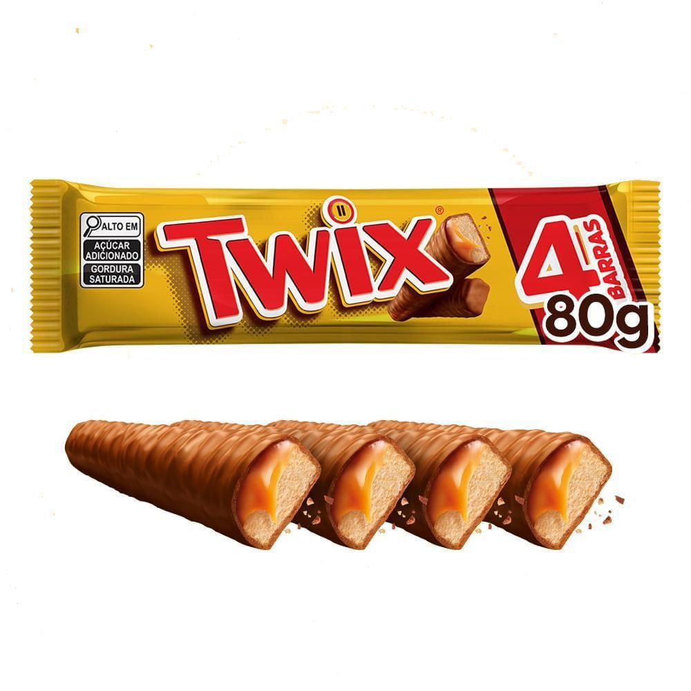 Twix Chocolate Original 4 Barras 80g Caixa