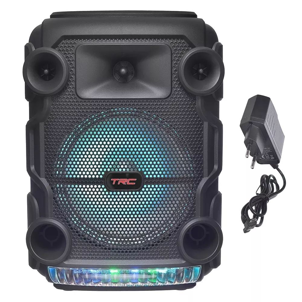 Caixa de Som Portátil Bluetooth TRC X150 150W LED Preto