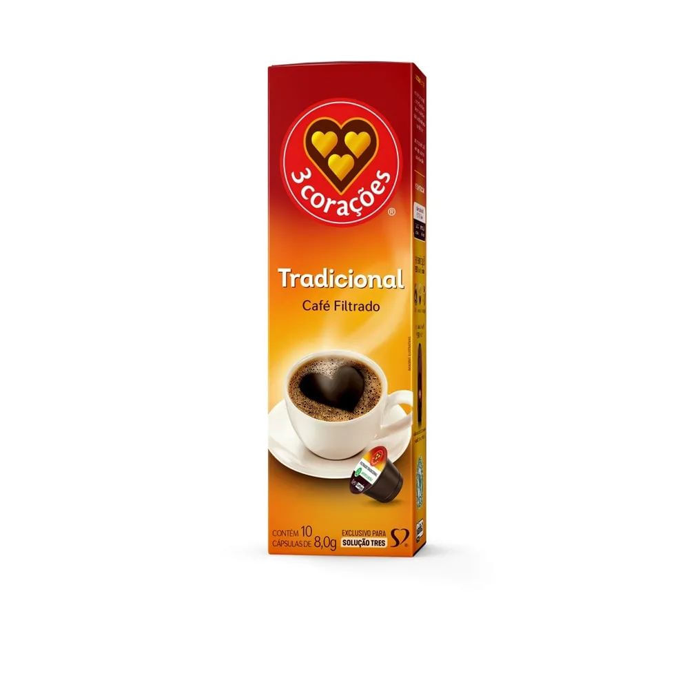Cápsula Café Filtrado Clássico Três Corações 10 Unidades Arábica
