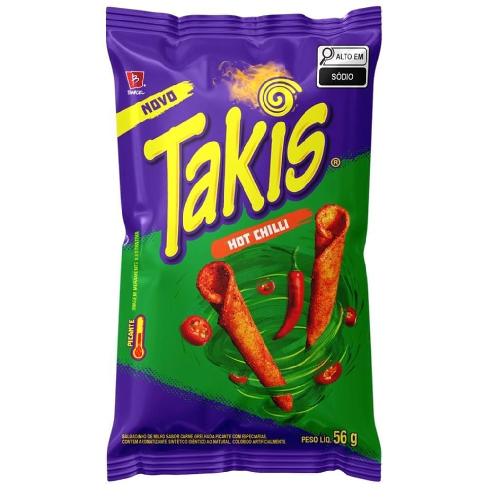 Salgadinho de Milho Picante Hot Chilli Takis 56g Crocante