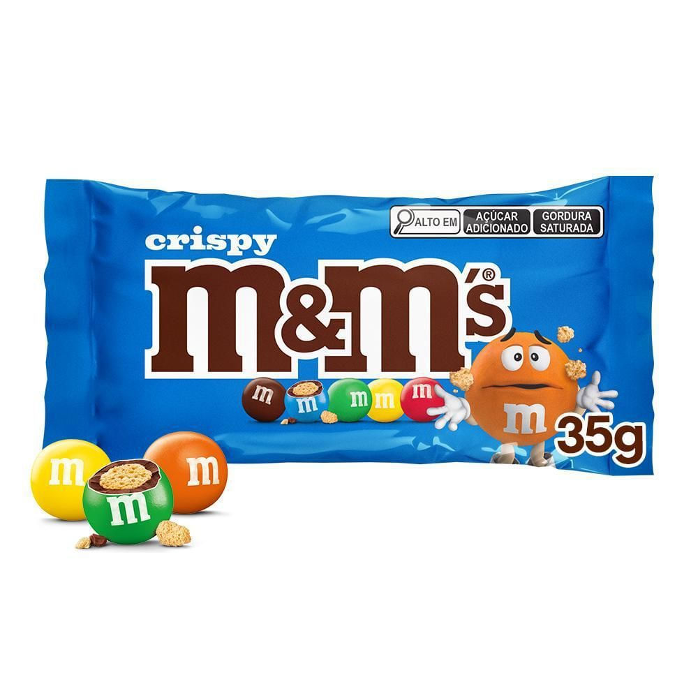 M&M's Confeito de Chocolate ao Leite com Flocos de Arroz Crispy 35g