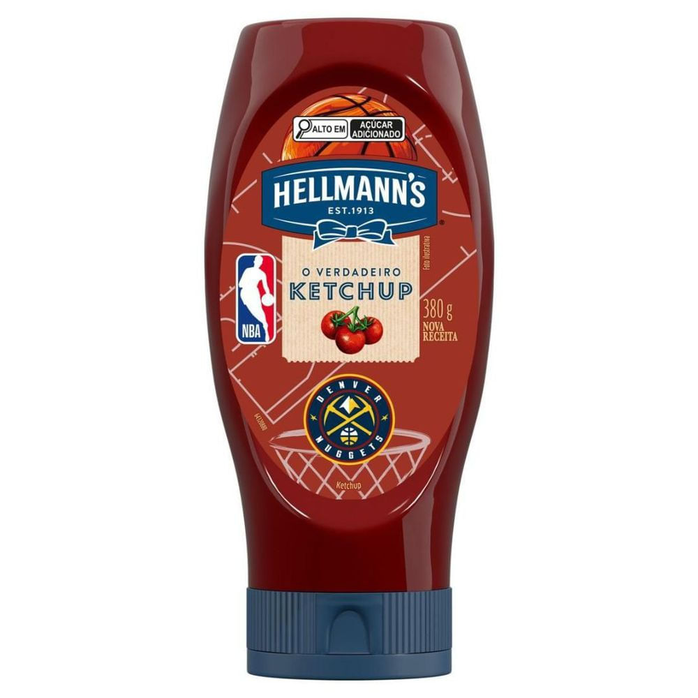 Ketchup Tradicional Hellmann's NBA Denver Nuggets 380g Squeeze Sustentável