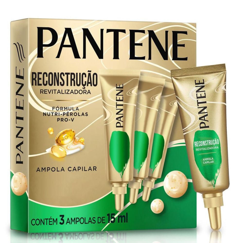 Ampola Capilar Reconstrução 45ml Pantene Pro-V Miracles com Óleo de Argan Kit 3 Unidades
