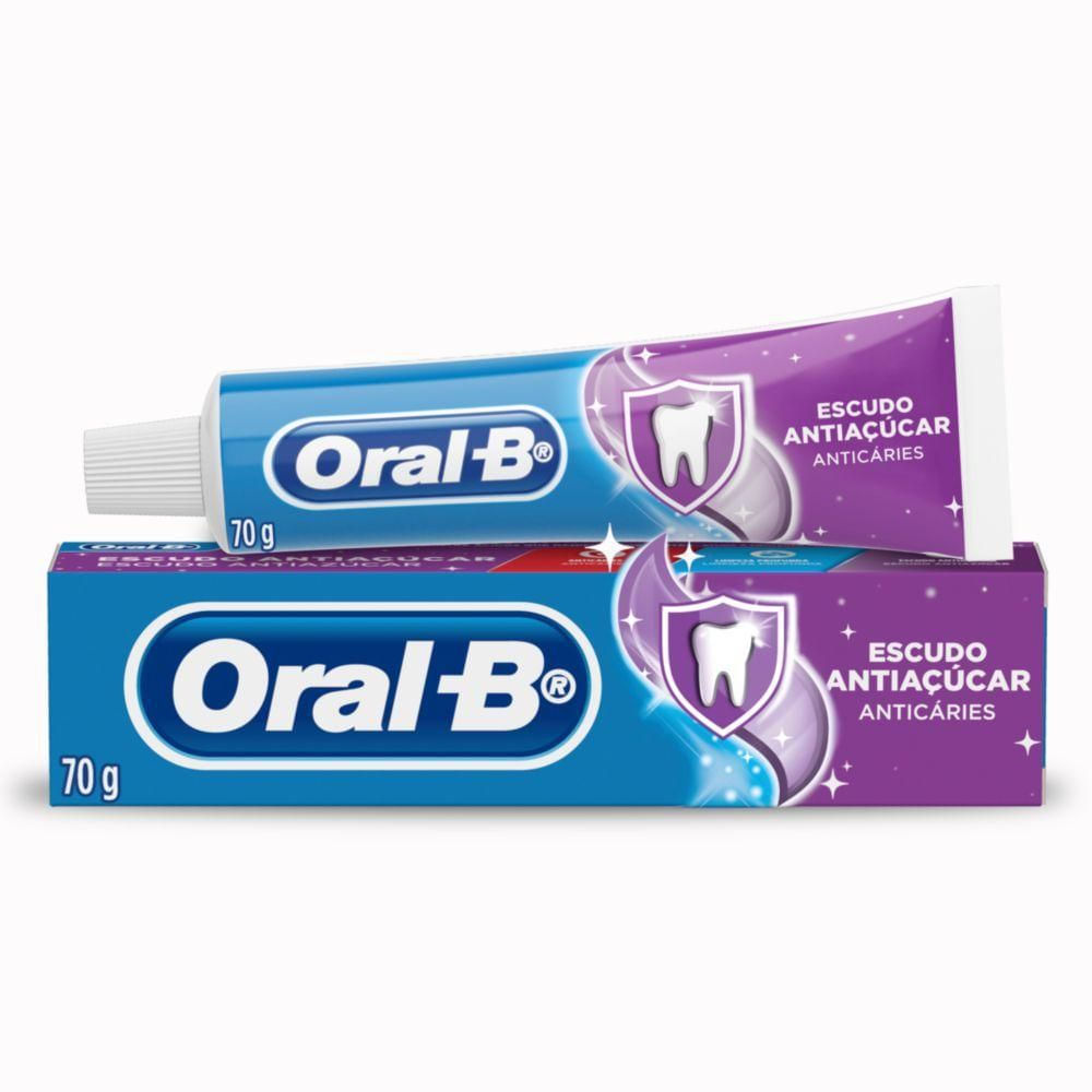 Creme Dental Anticáries Oral-B Escudo Antiaçúcar 70g Menta Suave