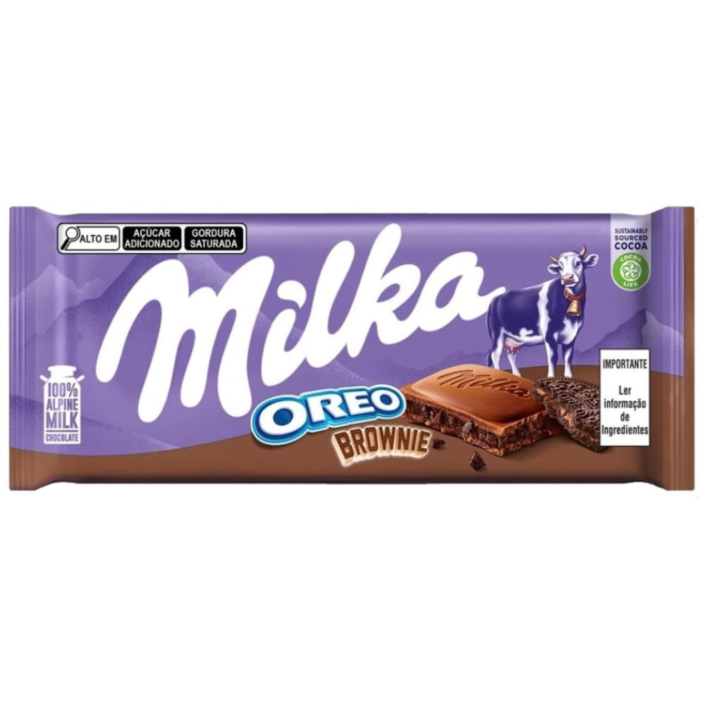 Barra de Chocolate Oreo Brownie Milka 100g Cremoso