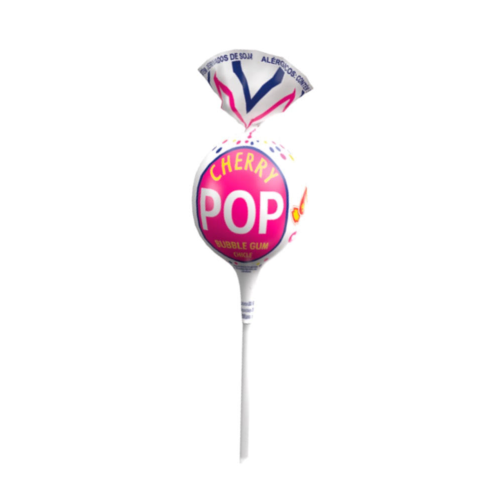 Pirulito Cereja com Recheio Tutti-Frutti Cherry Pop Sams 14g Sem Glúten
