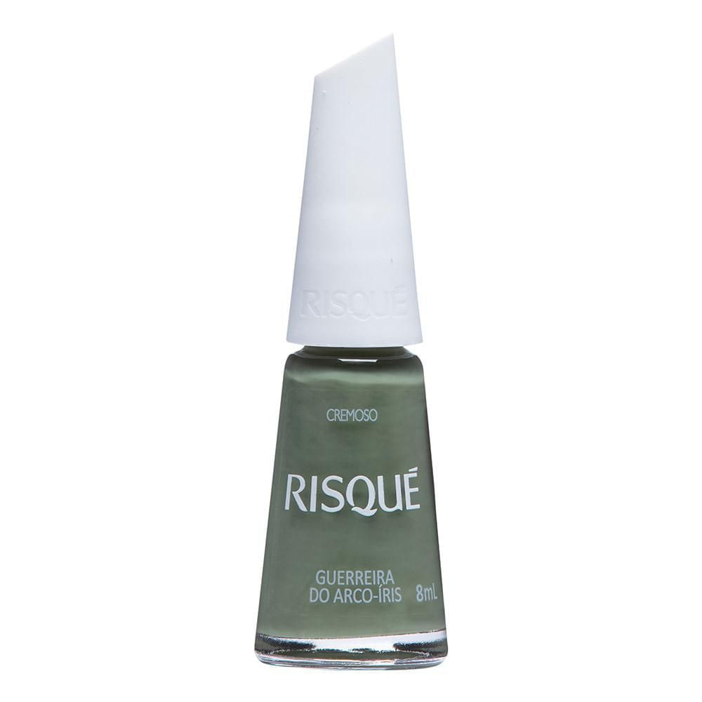 Esmalte Hipoalergênico Risqué Guerreira do Arco-íris Verde Militar 8ml