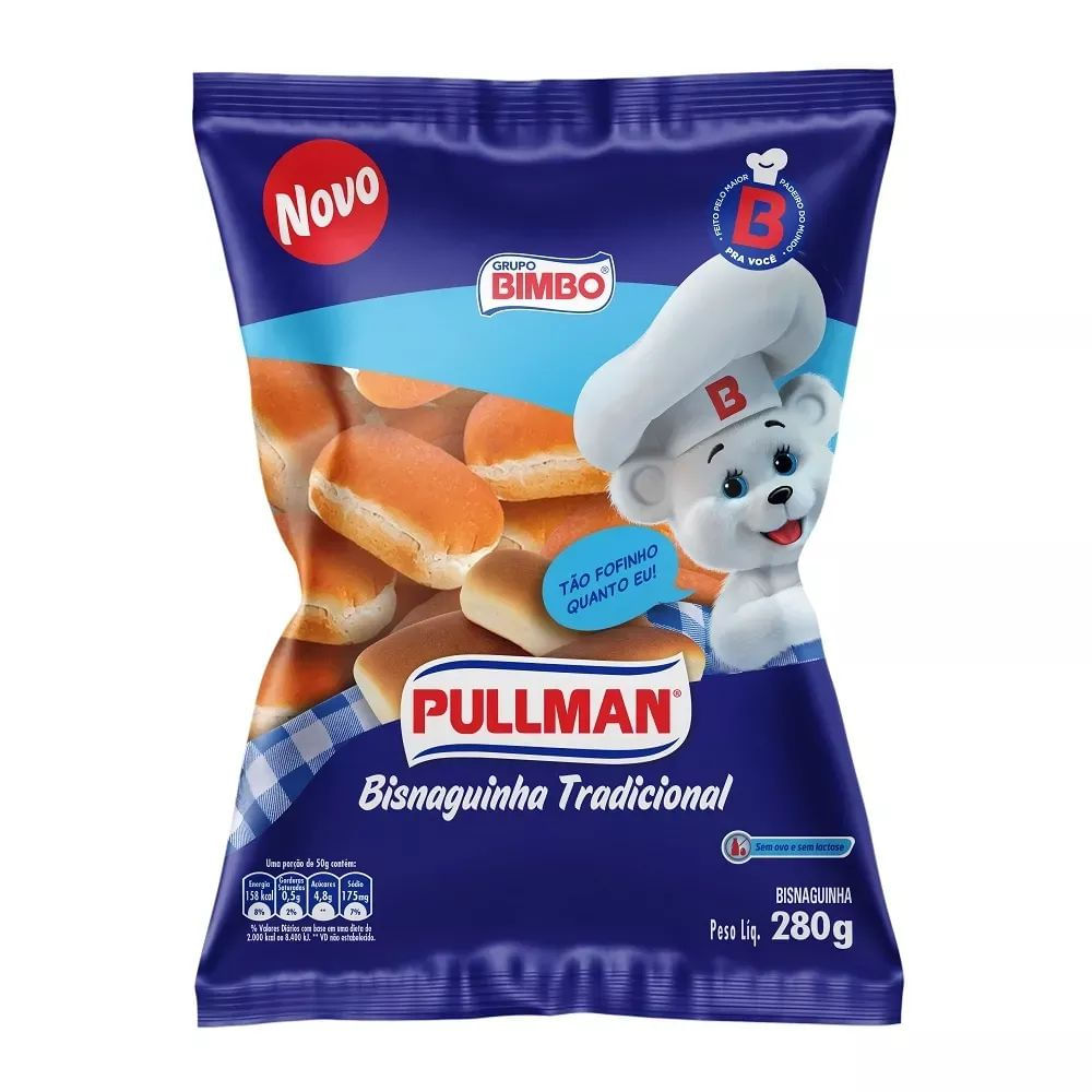 Pão Bisnaguinha Tradicional Pullman 280g Macio