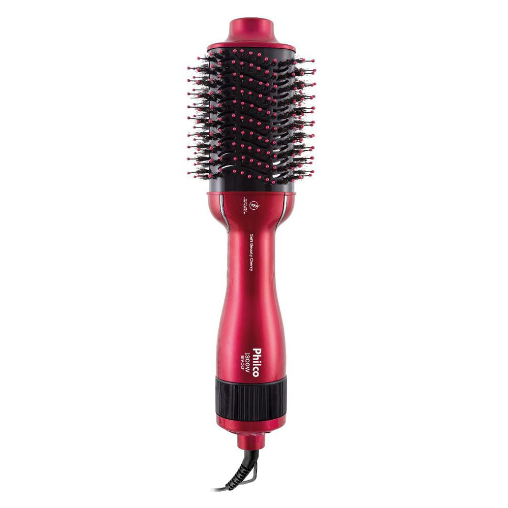 Escova Secadora Philco PEC13 Cherry Bivolt Íons Tourmaline 1300W Cerâmica