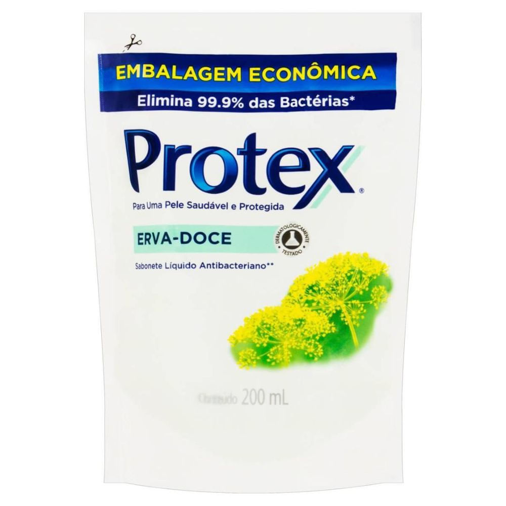 Sabonete Líquido Antibacteriano Protex Erva-Doce Refil 200ml