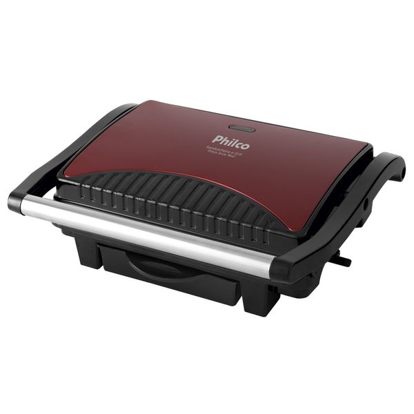 Sanduicheira Grill Press Antiaderente Philco Inox Red 1100W 220V