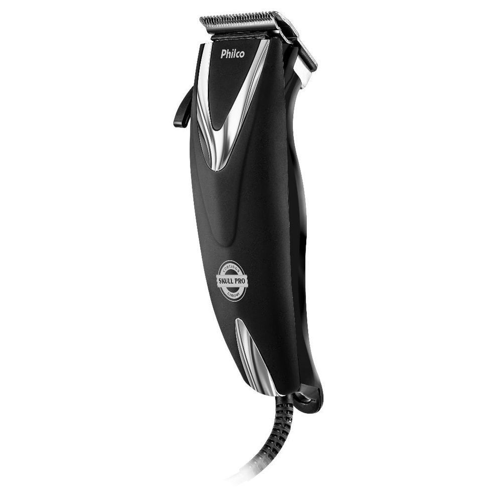 Máquina de Cortar Cabelo Philco Chrome 127V Lâmina Inox 9 em 1 18W
