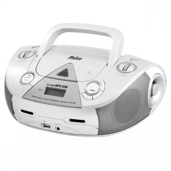Som Portátil Philco PB126BR Rádio FM Reproduz CD com Conexão USB e Auxiliar 4W RMS