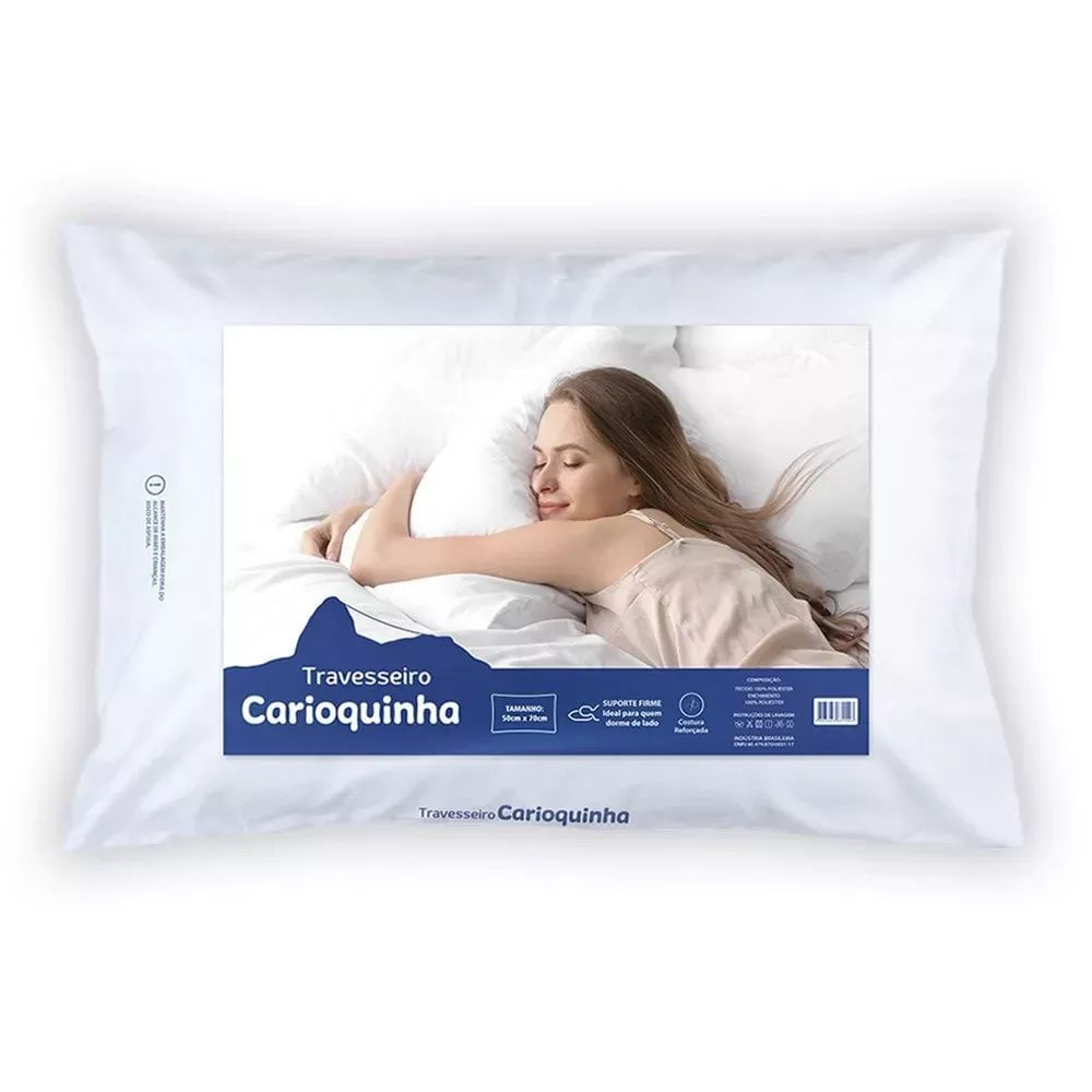 Travesseiro Suporte Firme Antialérgico Salehtex Carioquinha 50x70cm Branco