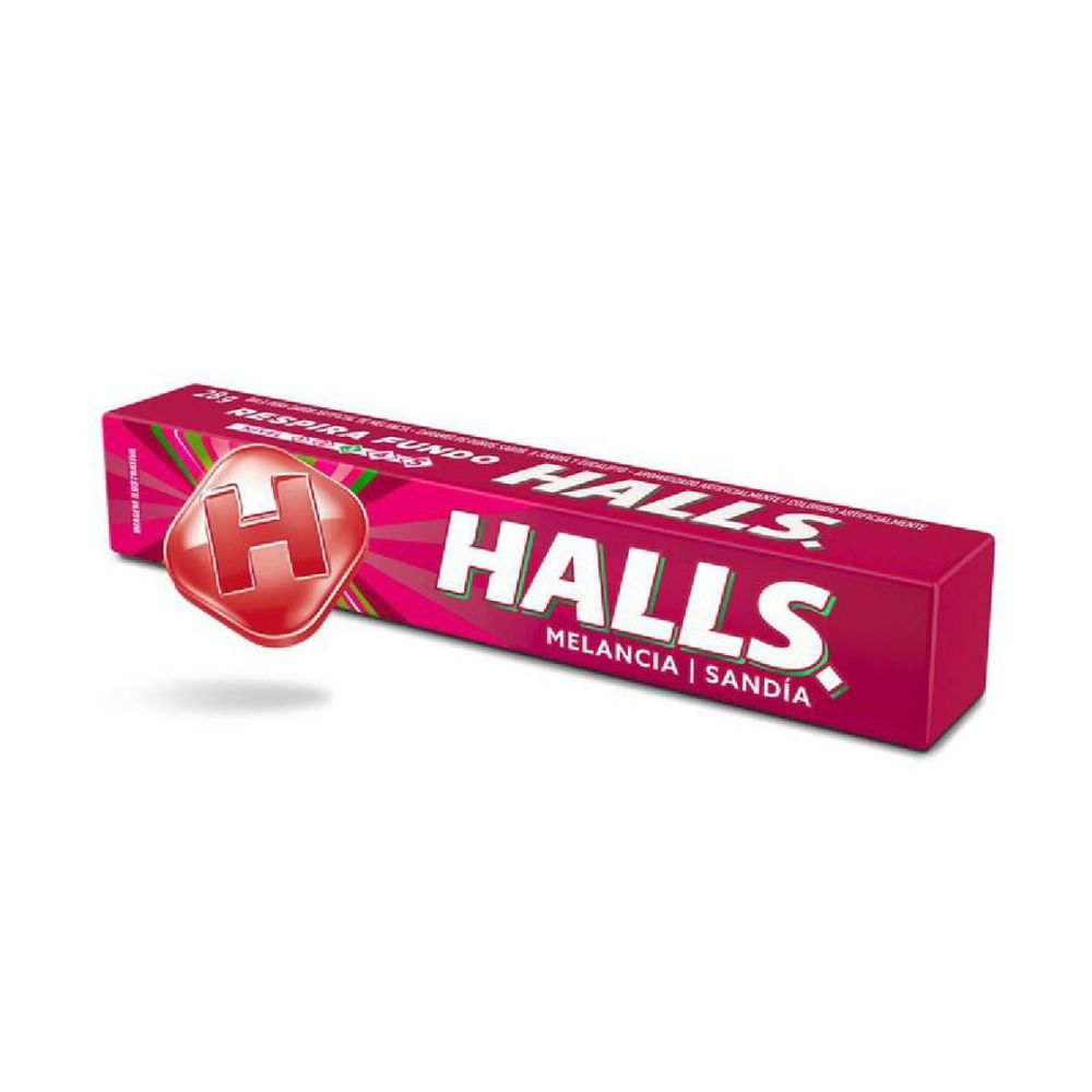 Bala Melancia Halls 28g Refrescante