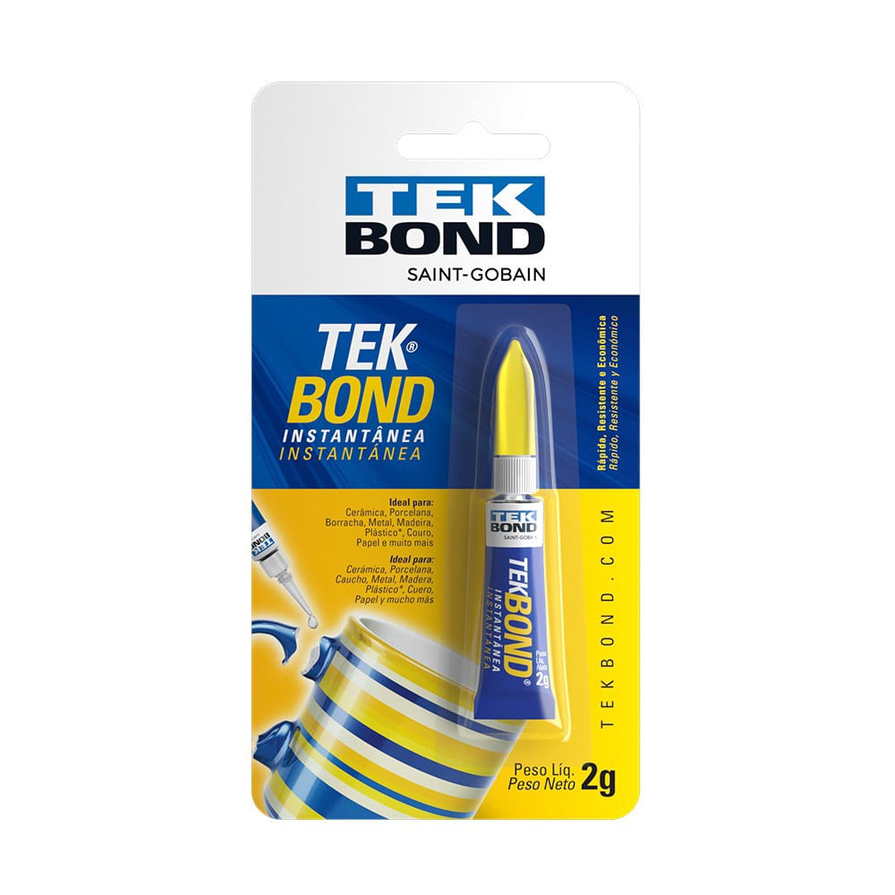 Cola Instantânea Cianoacrilato 2g Tekbond Bico de Precisão