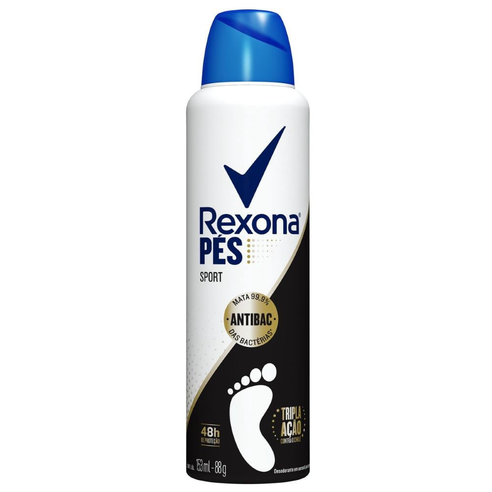 Desodorante Antitranspirante Antibacteriano Rexona Efficient Sport Aerossol 153ml