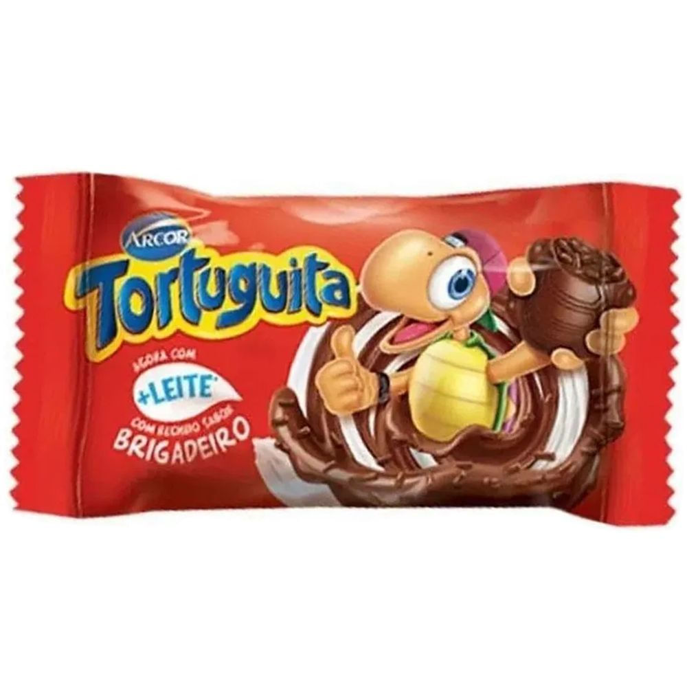 Arcor Tortuguita Brigadeiro - Bombom de chocolate ao leite 15,5g (24 un.)