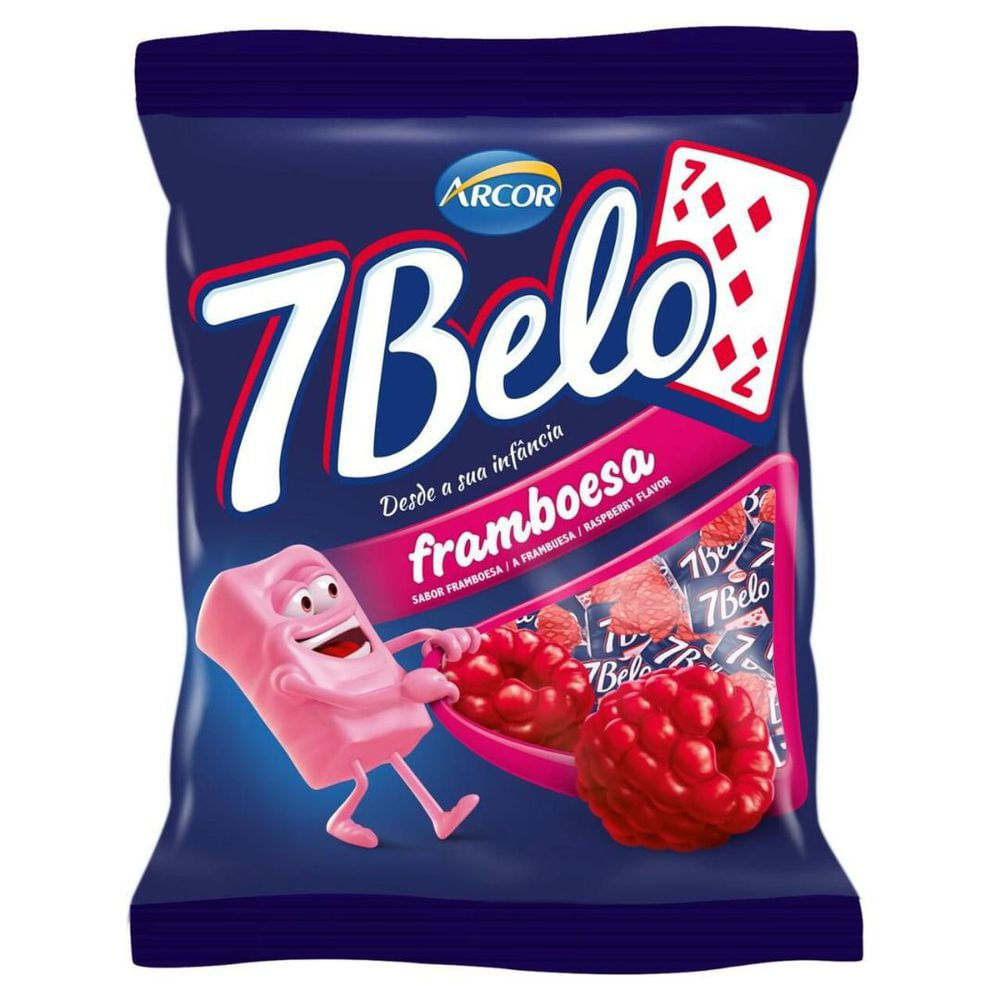 Bala Framboesa 7 Belo Arcor 100g Mastigável