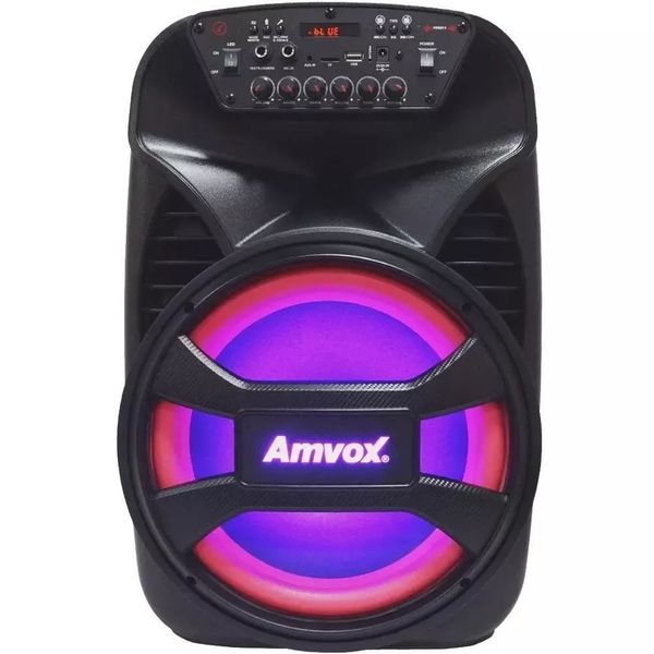 Caixa Amplificada Amvox ACA480 Viperii Bluetooth Bateria - Preto