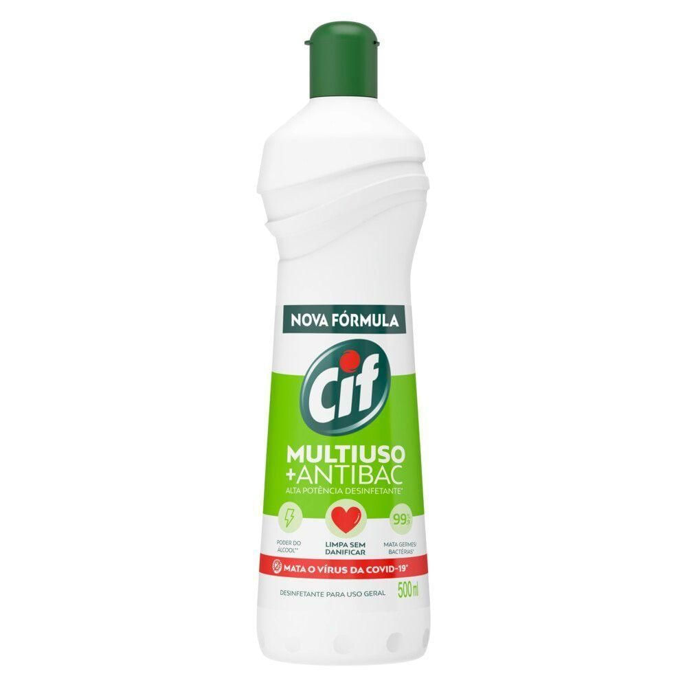 Limpador Multiuso Desinfetante Cif Antibac Líquido com Álcool 500ml