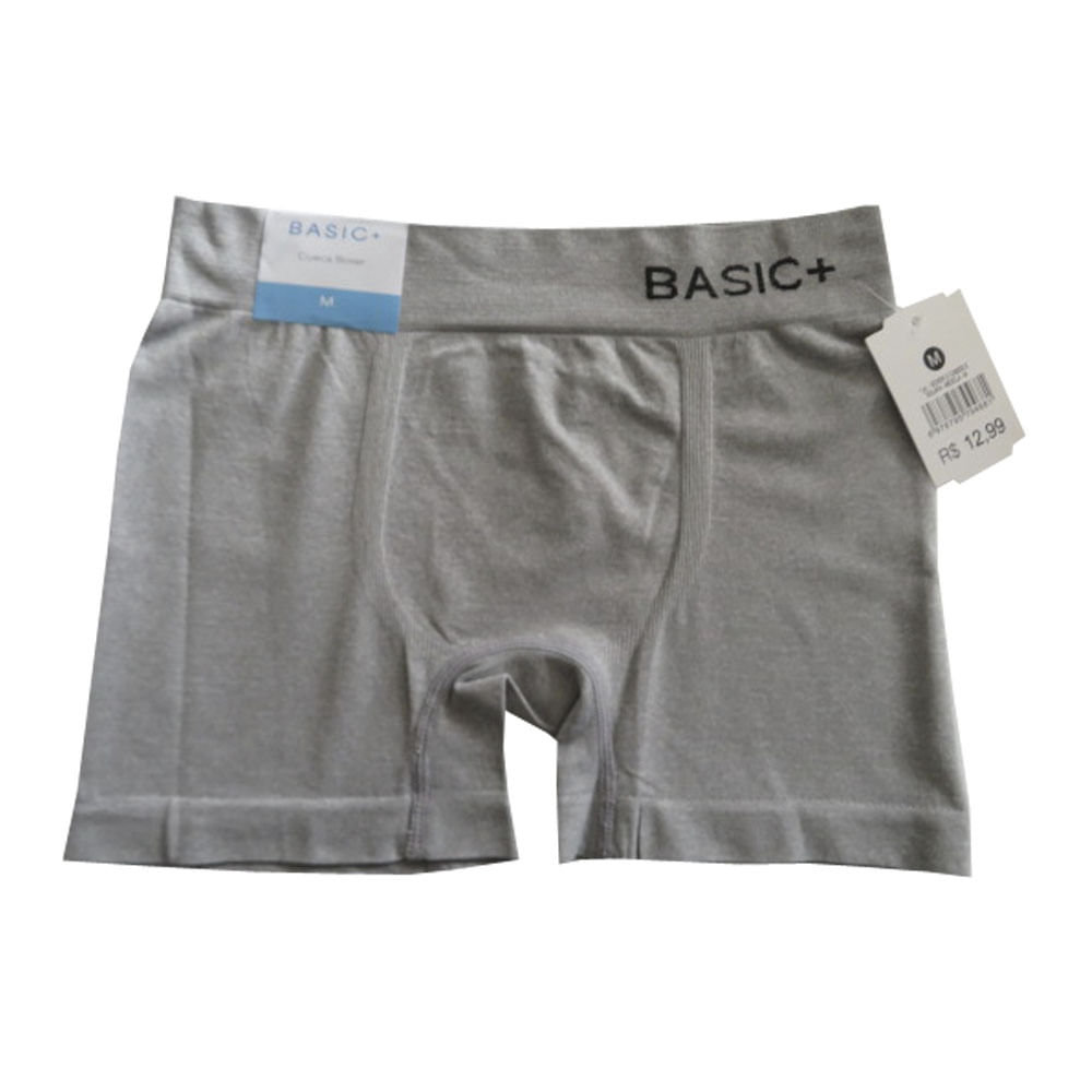 Cueca Boxer Masculina Basic+ Poliamida Mescla