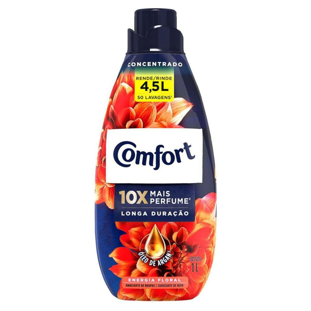 Amaciante Concentrado Comfort Líquido Energia Floral 1L