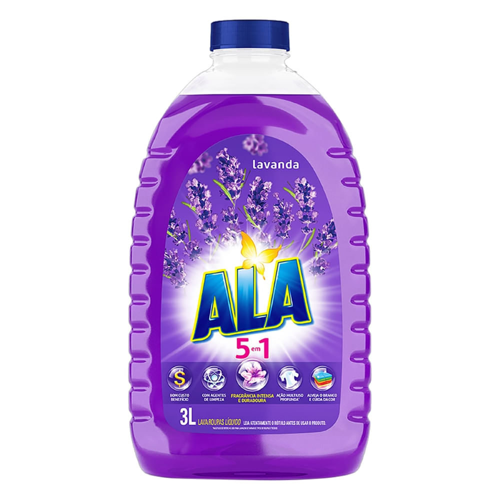 Sabão Líquido Multiuso Ala 5 em 1 Lavanda 3L