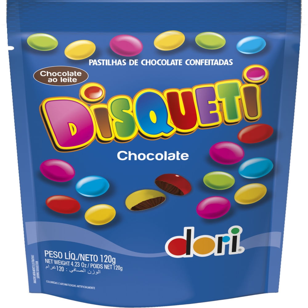 Dori Disqueti Confeito de Chocolate ao Leite 120g