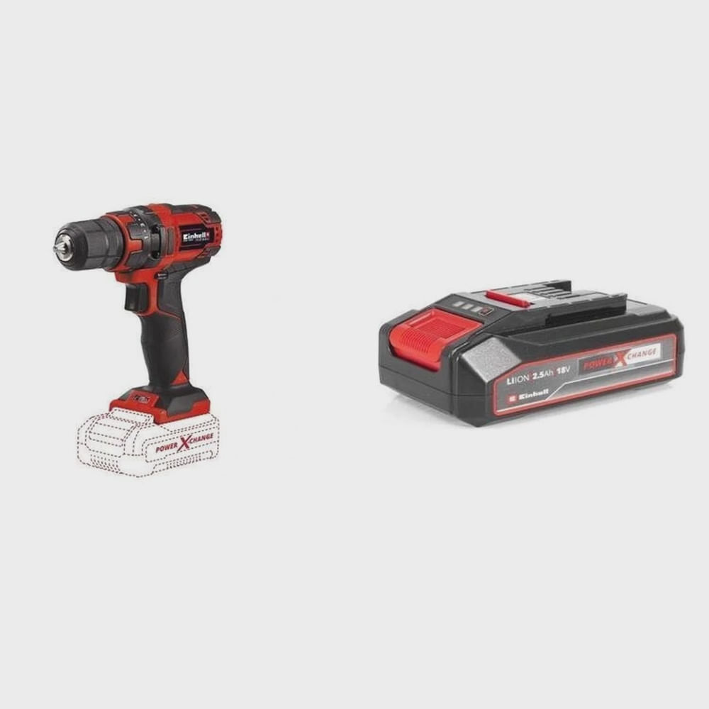 Kit Parafusadeira/furadeira Bateria Tc-cd 18/35 Li com Bateria Power-x-change 18v 2,5 Ah Li Einhell